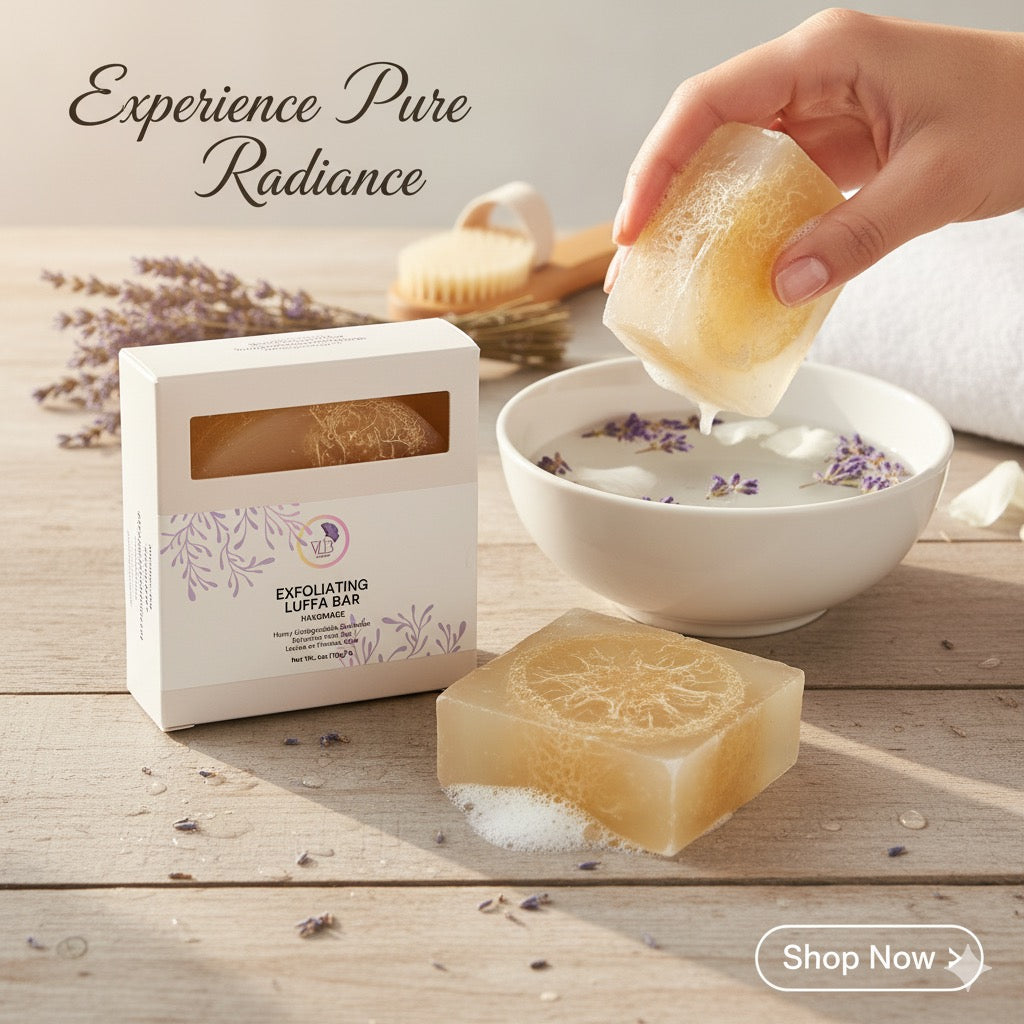Handmade Exfoliating Soap with Luffa