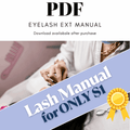 Digital lash manual PDF with hands-on eyelash extension techniques and tips for lash artists