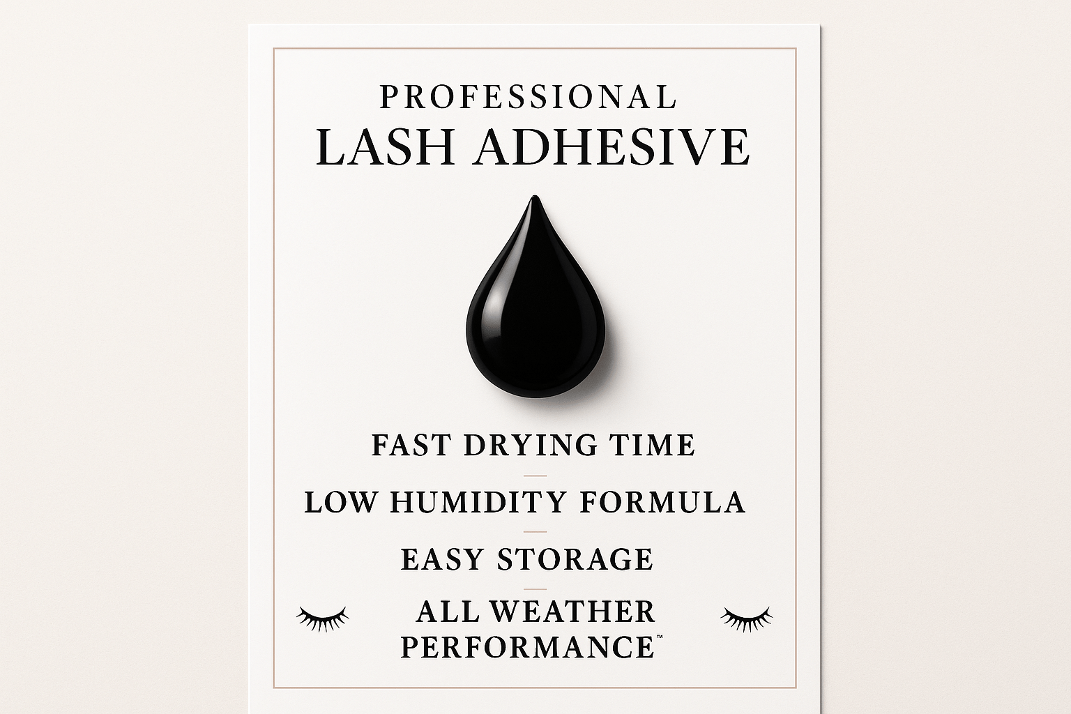 Eyelash Adhesive - Strong & Fast Dry Eyelash Extension Glue - Vela Lash Bar