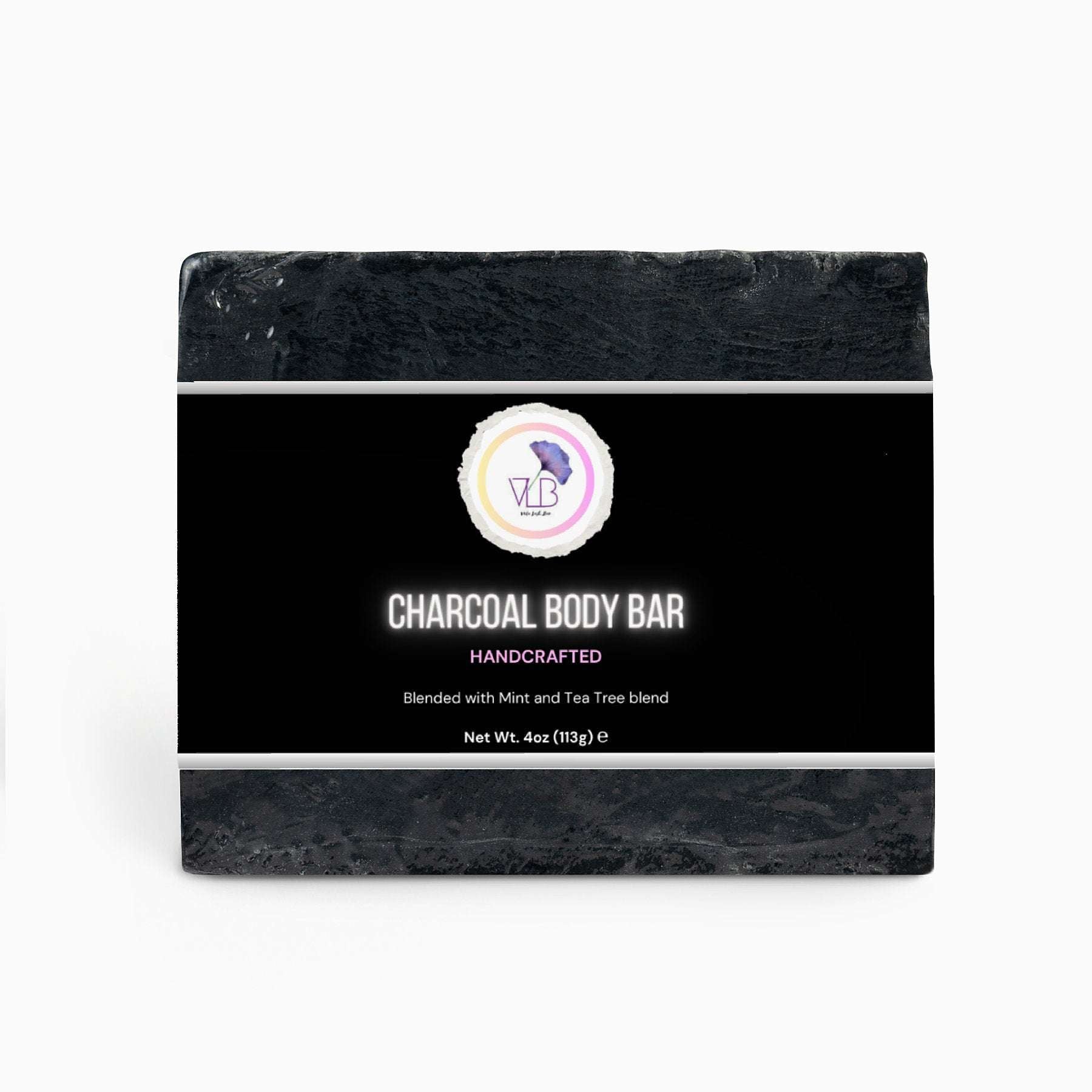 Charcoal Soap with Mint Tea Tree - Natural Skincare - Vela Lash Bar
