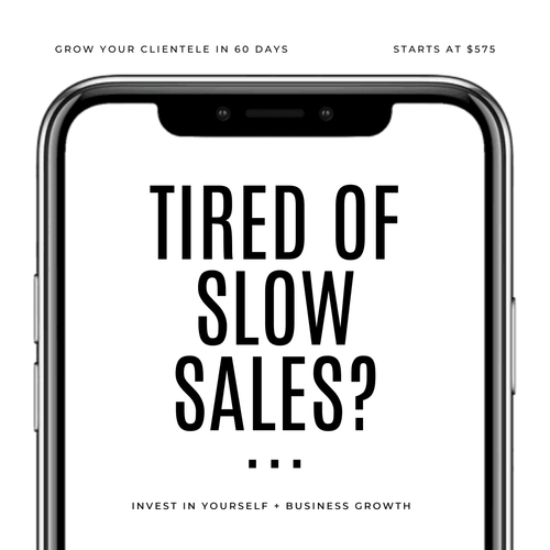 Vela Lash Bar mobile ad showing message to grow beauty clientele fast and invest in business growth