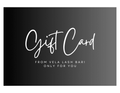 Vela Lash Bar Gift Card featuring elegant design, perfect for a beauty gift certificate.