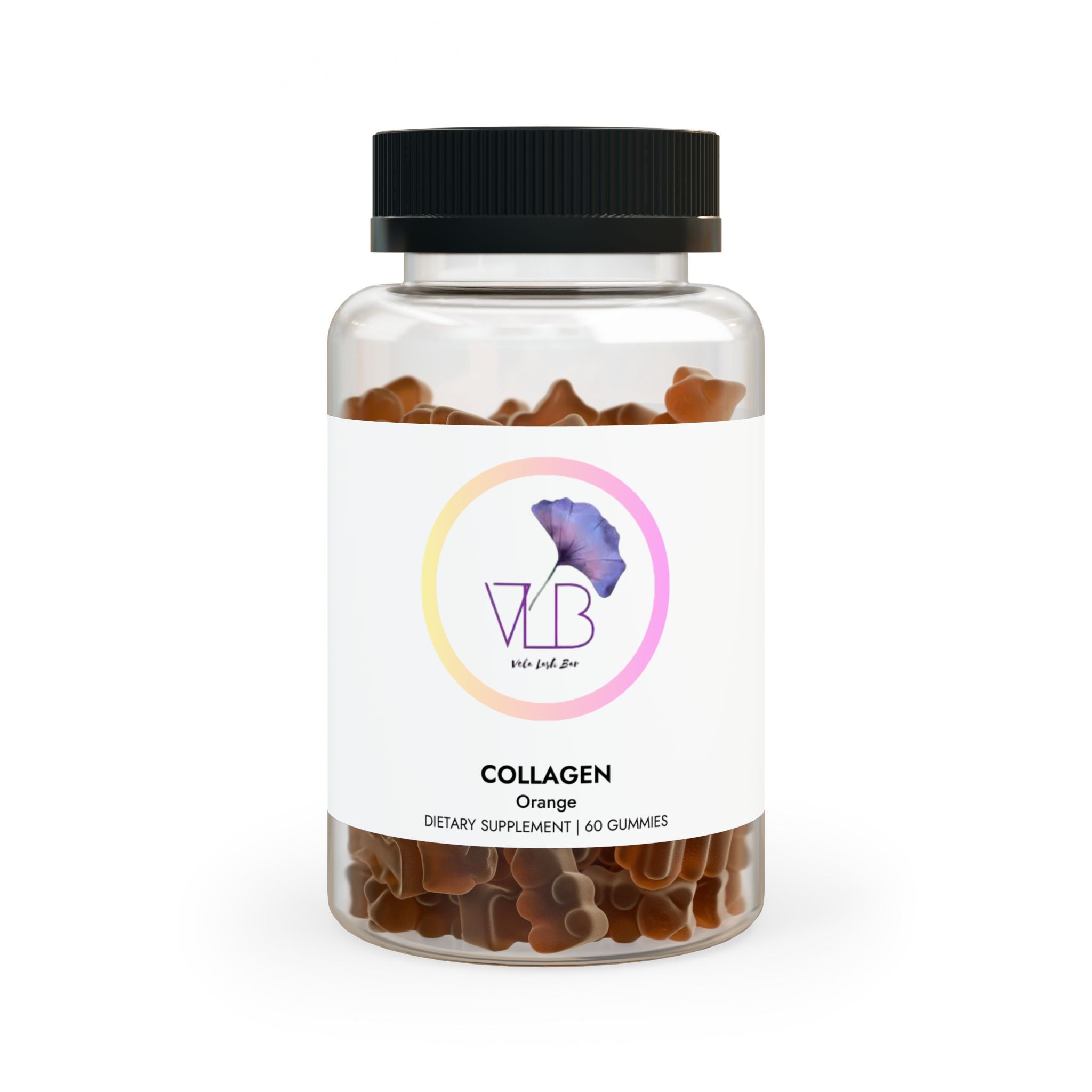 Vela Lash Bar collagen gummies dietary supplement bottle best collagen supplements for beauty