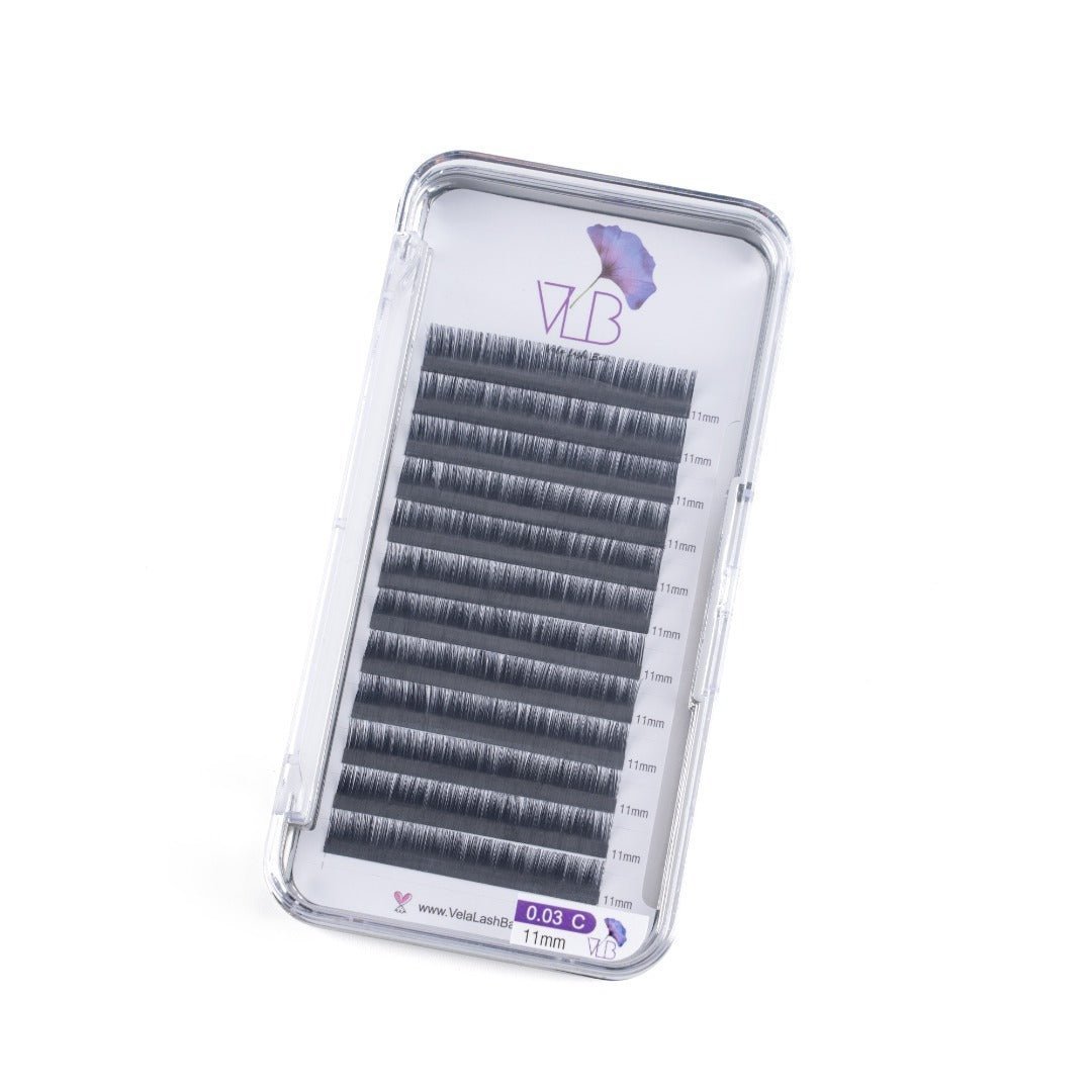 Vela Lash Bar C lash extensions tray with 0.03 thickness and 11mm length eyelash extensions