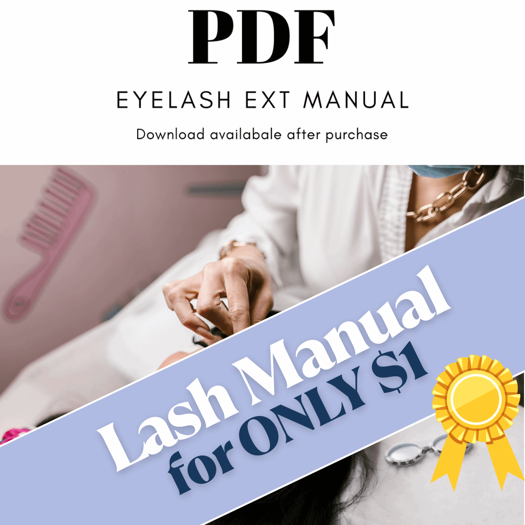Digital lash manual PDF for eyelash extensions available for download after purchase