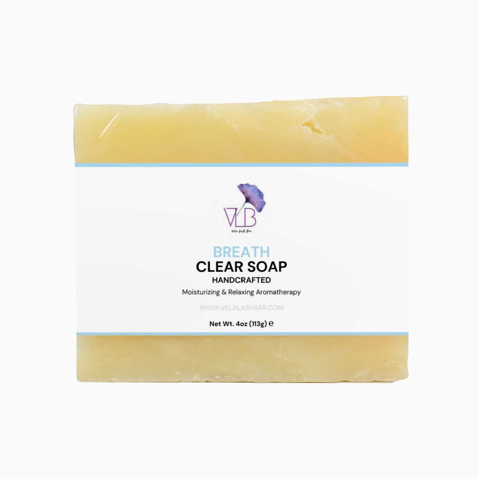 Vela Lash Bar Breath Clear handcrafted moisturizing aromatherapy bar natural skincare soap